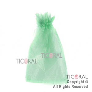 BOLSA ORGANZA 21X13 CM VERDE HS1300-4 x 1